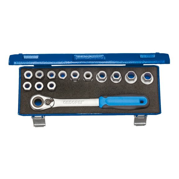GEDORE Steckschl&uuml;ssel-Satz 1/2 Zoll 14-teilig 10-24 mm 2521563 - Steckschl&uuml;sselsatz
