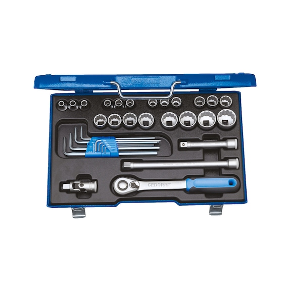 GEDORE Steckschlüssel-Satz 1/2 Zoll 31-teilig UD 5/16-1.1/4 Zoll 2546027 - Steckschlüsselsatz
