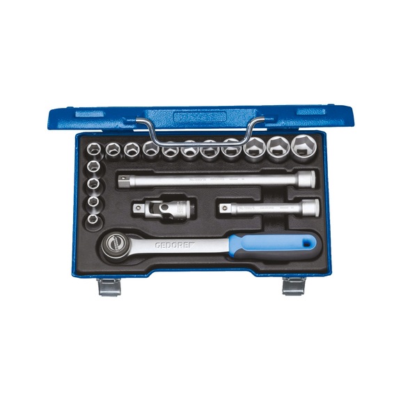 GEDORE Steckschl&uuml;ssel-Satz 1/2 Zoll 19-teilig 6-kant 8-24 mm 2682842 - Steckschl&uuml;sselsatz