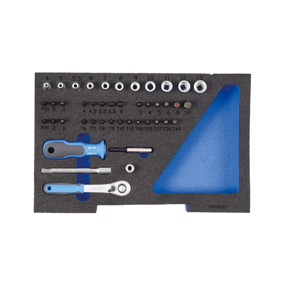 GEDORE socket set 1/4 inch in 1/2 L-BOXX 136 module 44-piece 2835886 - Socket wrench set