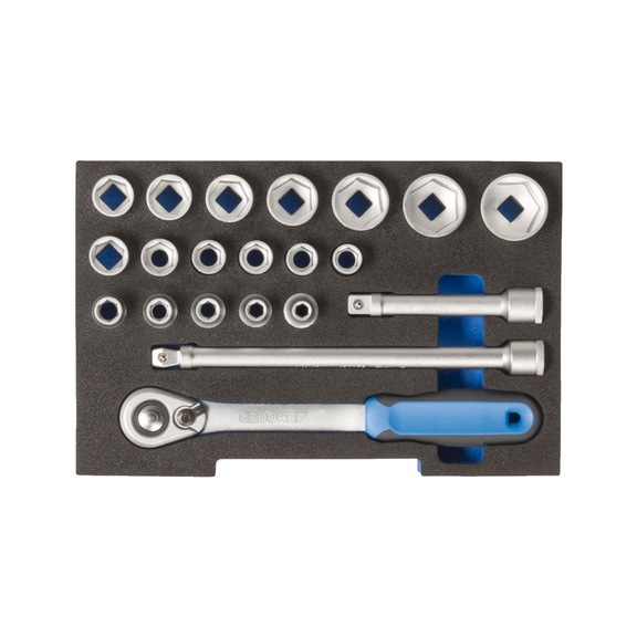 GEDORE socket set 1/2 inch in 1/2 L-BOXX 136 module 21-piece 2836009 - Socket wrench set