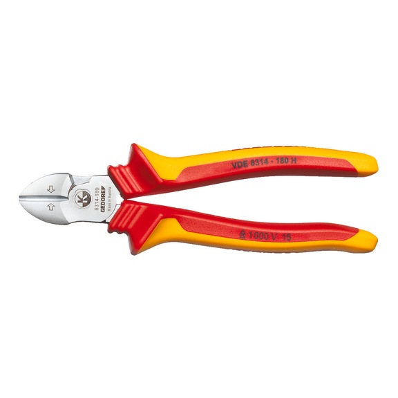GEDORE VDE-Kraft-Seitenschneider mit Hüllenisolierung 180 mm 2910950 - Seitenschneider