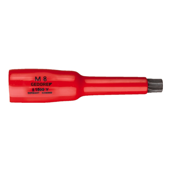 GEDORE VDE screwdriver bit insert 3/8 inch XZN M8 2946564 - XZN multi-tooth screwdriver bit