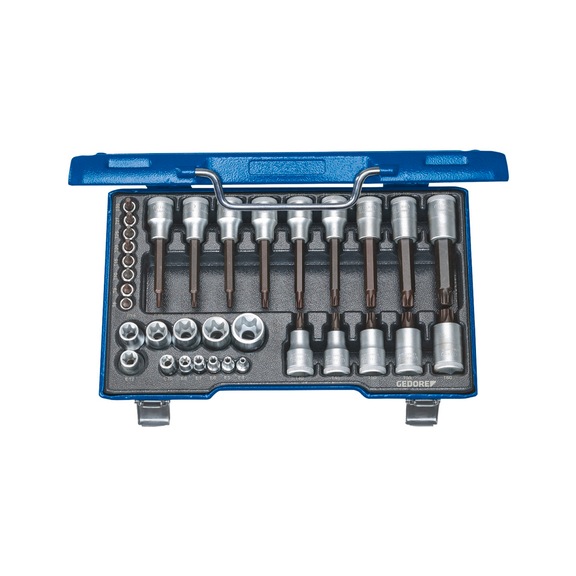 GEDORE screwdriver set 1/2 inch+1/4 inch 34-piece TX 6129440 - Screwdriver set
