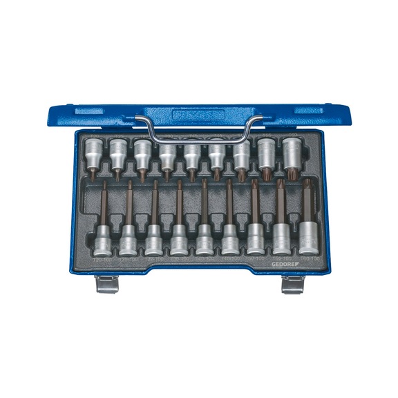 GEDORE screwdriver set 1/2 inch 18-piece TX T20-60 6138510 - Screwdriver set