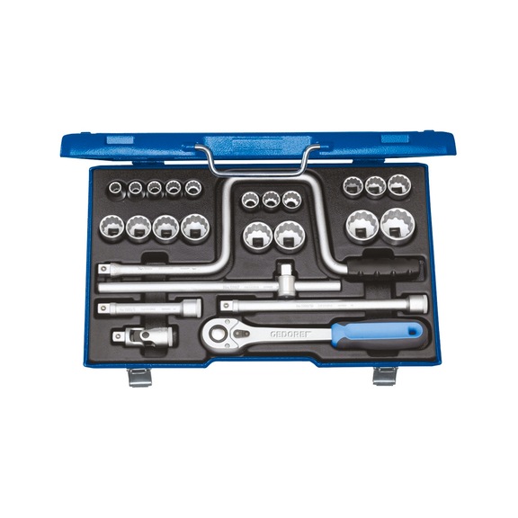 GEDORE Socket set 1/2 inch 25-piece UD 10-32 mm 6151960 - Socket wrench set