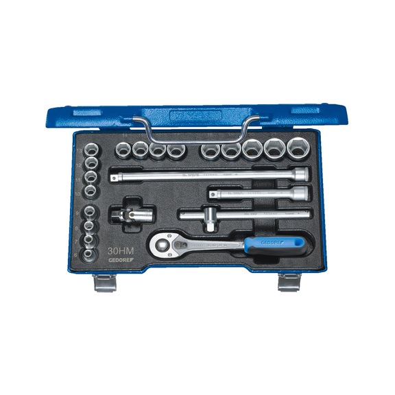 GEDORE Steckschlüssel-Satz 3/8 Zoll 22-teilig UD-Profil 6-22 mm 6239700 - Steckschlüsseleinsatz 3/8" (12kant)