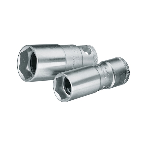 GEDORE Zündkerzeneinsatz mit Haltefeder 16 mm 3/8 Zoll 6362740 - Zündkerzensteckschlüsseleinsatz