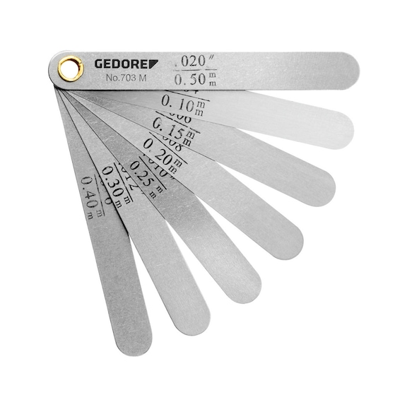 GEDORE Valve feeler gauge 0.1 - 0.5 mm 6549140 - Feeler gauge