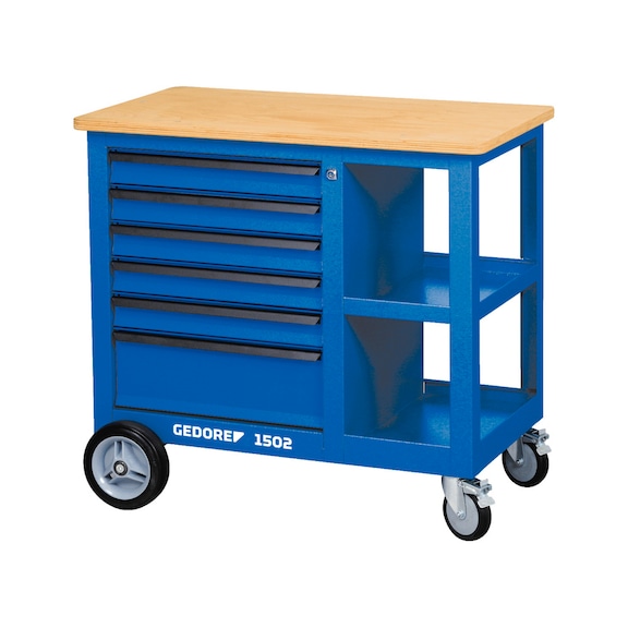 GEDORE Rollwerkbank mit 6 Schubladen und Schraubstock 6620620 - Werkbank (Werkstatt)