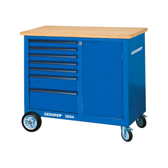 GEDORE roller workbench with 7 drawers and vice 6623050 - Workbench (workshop)