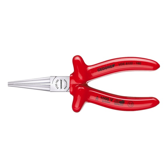 GEDORE VDE round nose pliers with dipped insulation 160 mm 6717110 - Round nose pliers