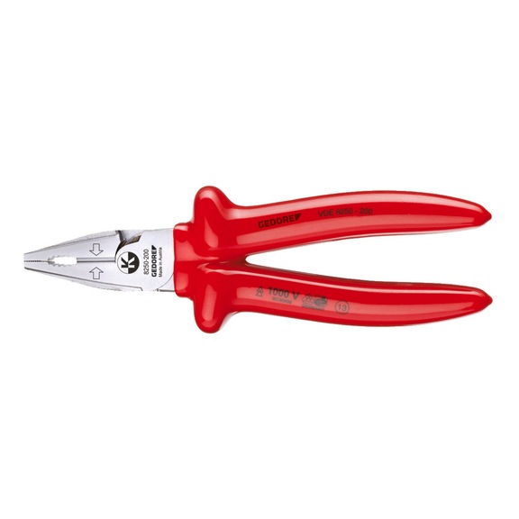 GEDORE VDE Power Combination Pliers with dipped insulation 200 mm 6720250 - Combination pliers