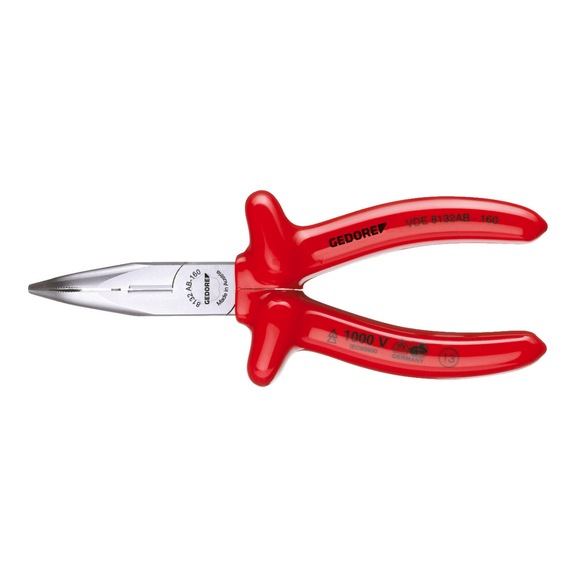 GEDORE VDE Snipe nose pliers with dipped insulation 200 mm 6721810 - Needle nose pliers