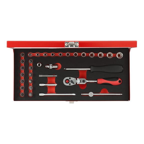 GEDORE RED Steckschlüssel-Satz 1/4 Zoll 4-13 mm 33-teilig 3300004 - Steckschlüsselsatz