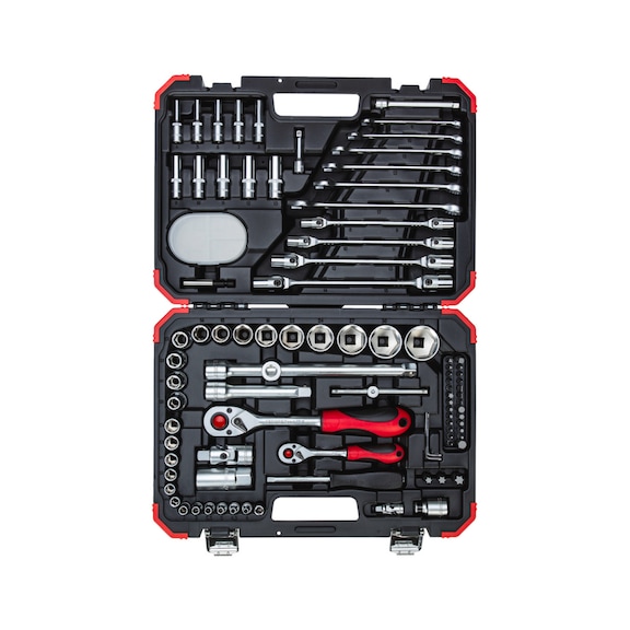 GEDORE RED socket set 1/4 inch+1/2 inch 92-piece 3300062 - Socket wrench set