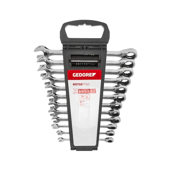 GEDORE RED Combination wrench set SW 8-19 mm 12-piece 3300850 - Ratchet wrench set