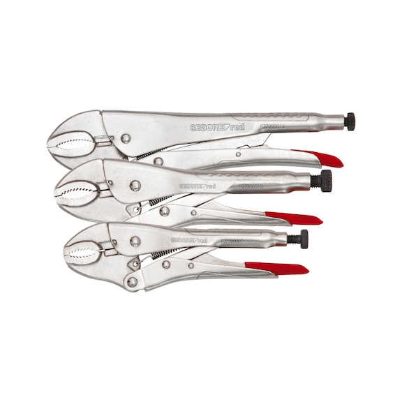 GEDORE RED Grip pliers set 7-12 inch 35-60 mm 3-piece 3301180 - Grip pliers
