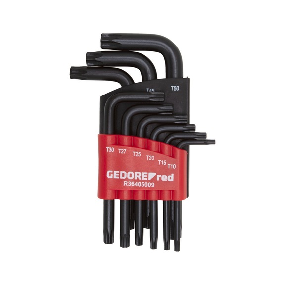 GEDORE RED Hex key L-wrench set TX T10-50 9-piece 3301354 - Screwdriver set