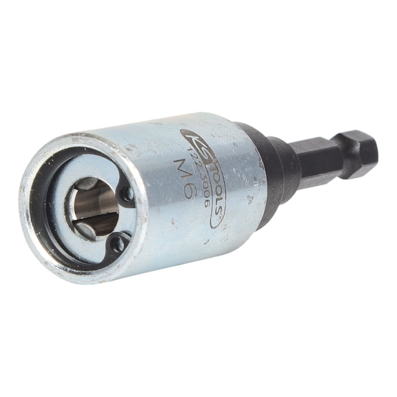 1/4 inch socket screwdriver, magnetic, M6 - 1/4 inch magnetic flat-head screwdriver