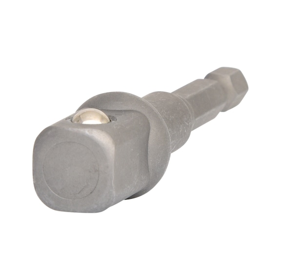 1/4 inch square adapter, for 1/2 inch socket - 1/4 inch bit adapter