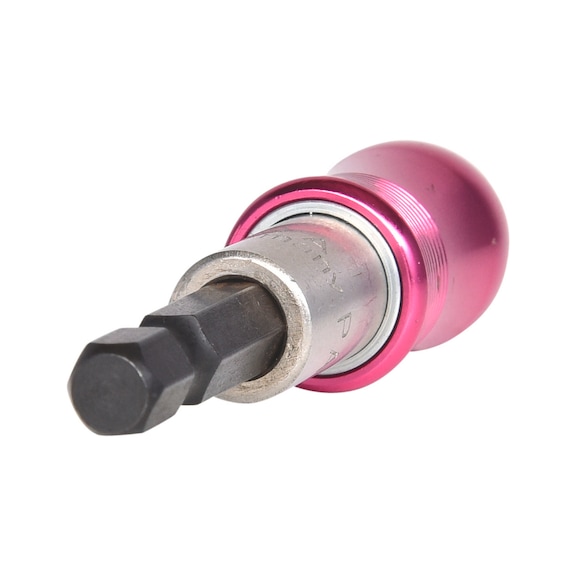 1/4 inch magnetic quick-change bit holder, 65 mm on hanger - Magnetic bit holder