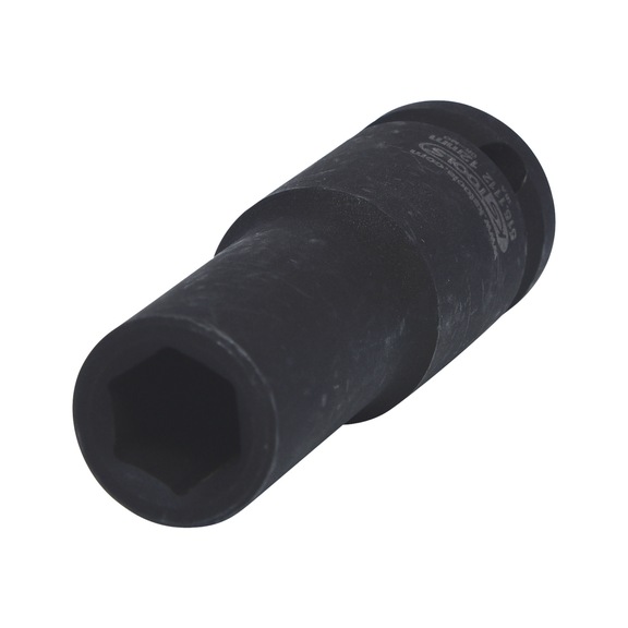 1/2 inch hex power socket, long, 12 mm - 1/2 inch hex power socket