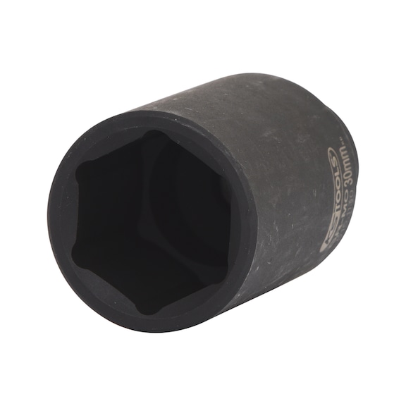 1/2 inch hex power socket, long, 30 mm on hanger - 1/2 inch hex power socket