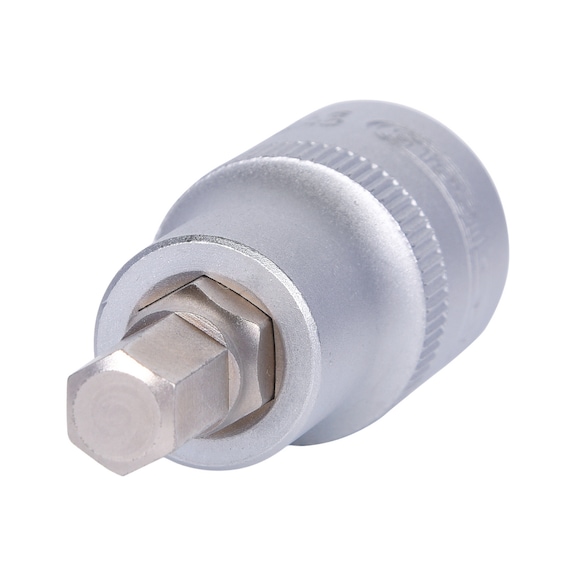 1/2 inch hex socket bit, short, 8 mm on hanger - 1/2 inch bit socket, hexagon socket