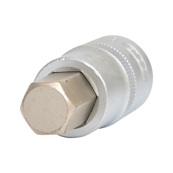1/2 inch hex socket bit, short, 14 mm on hanger - 1/2 inch bit socket, hexagon socket