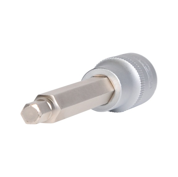 1/2 inch hex socket bit, long, 7 mm on hanger - 1/2 inch bit socket, hexagon socket