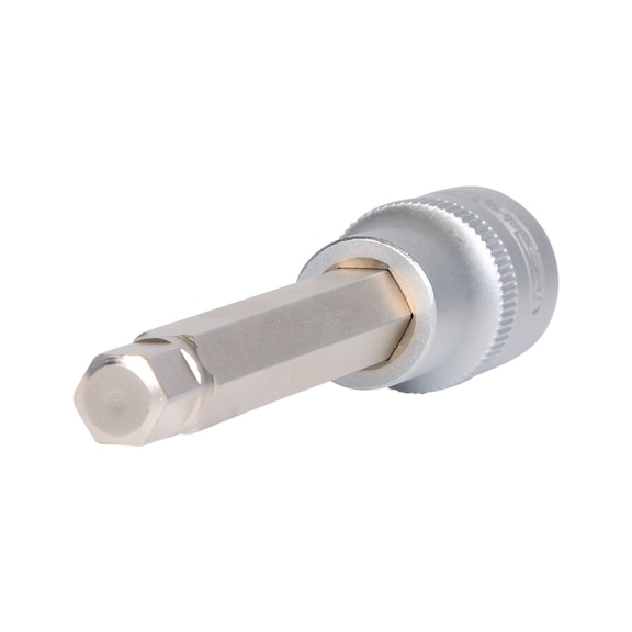 1/2 inch hex socket bit, long, 9 mm on hanger - 1/2 inch bit socket, hexagon socket
