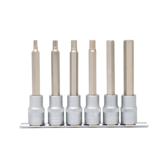 KS TOOLS 1/2 Zoll Bit-Stecknuss-Satz Innensechskant, lang, 6-teilig - Steckschl&uuml;ssel (Satz)