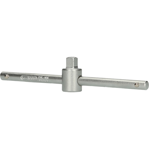 1/4 inch T-handle with sliding piece, 110 mm on hanger - T-handle with sliding piece