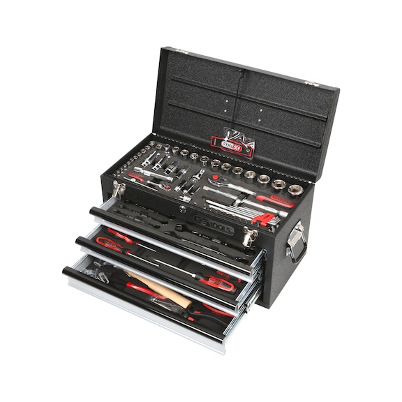 1/4 inch, 1/2 inch CHROMEplus universal tool set, 99 pieces GEAR - CHROMEplus socket wrench (set)