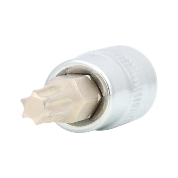 1/4 inch CHROMEplus TX bit socket, T30 on hanger - 1/4 inch CHROMEplus bit socket Torx