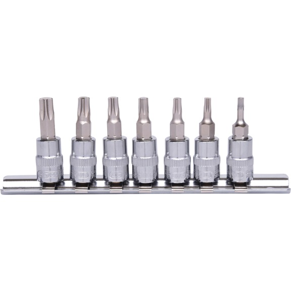 1/4 inch CHROMEplus TX socket set, 7-piece, T10-T40 - CHROMEplus socket wrench (set)