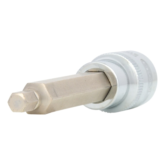 1/2 inch CHROMEplus hexagon socket bit socket, long, 6 mm - 1/2 inch CHROMEplus bit socket hexagon socket