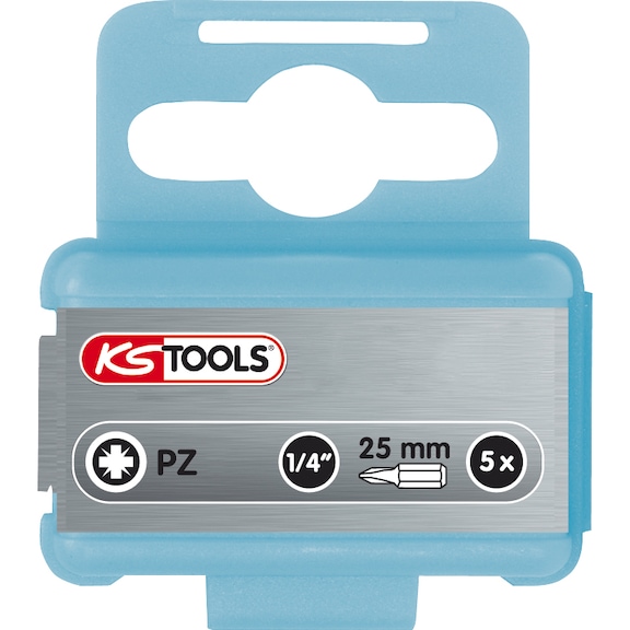 1/4 inch STAINLESS STEEL bit, 25 mm, PZ1, pack of 5 - 1/4 inch STAINLESS STEEL bit