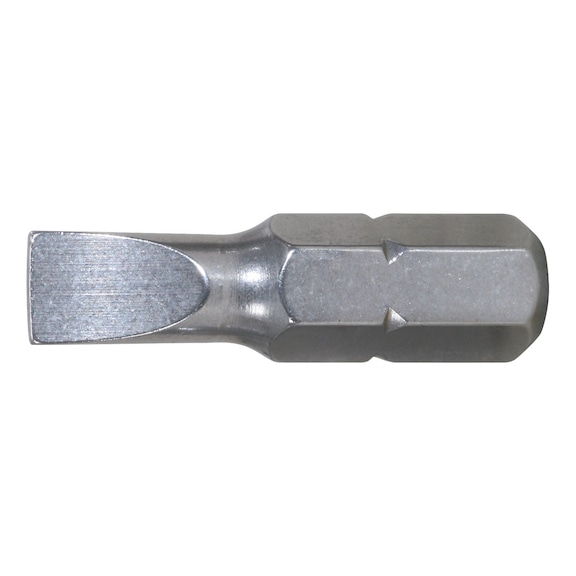 1/4 inch STAINLESS STEEL flat bit, 25 mm, 3 mm - 1/4 inch STAINLESS STEEL bit, slotted