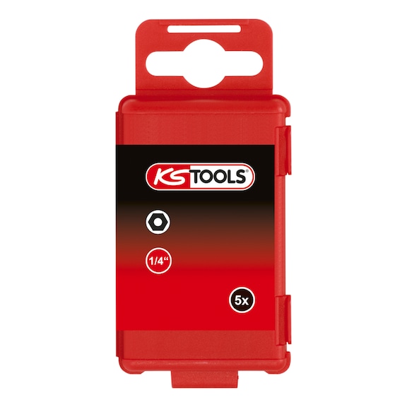 1/4 inch hexagon socket bit, 2.5 mm bore, pack of 5 - 1/4 inch bit Hexagon socket drill hole