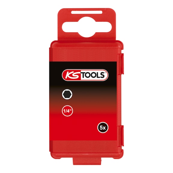 1/4 inch hexagon socket bit, 75 mm, 2.5 mm, pack of 5 - 1/4 inch hex socket bit