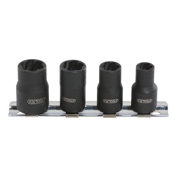 1/4 inch spiral profile socket set, 4-piece, 8-13 mm - 1/4 inch spiral profile power socket