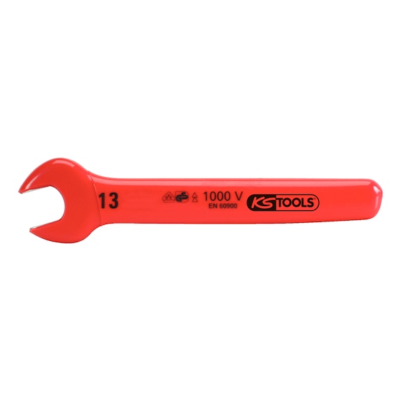 Open-end wrench with protective insulation, 9/16 inch - Open-end spanner with protective insulation