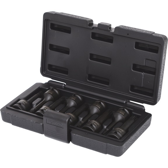 1/2 inch power bit socket set, multi-tooth, 9-piece - Power bit sockets