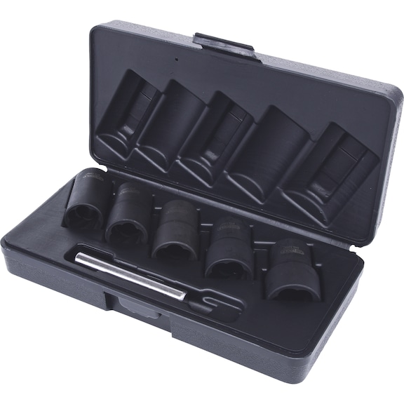 1/2 inch spiral profile power socket set, 6-piece, 19-25 mm - 1/2 inch spiral profile power socket