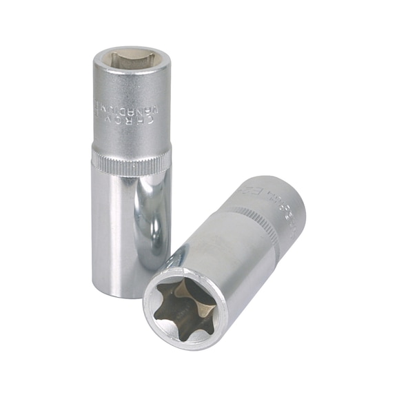 1/2 inch TX E socket, long, E24 - 1/2 inch Torx E socket