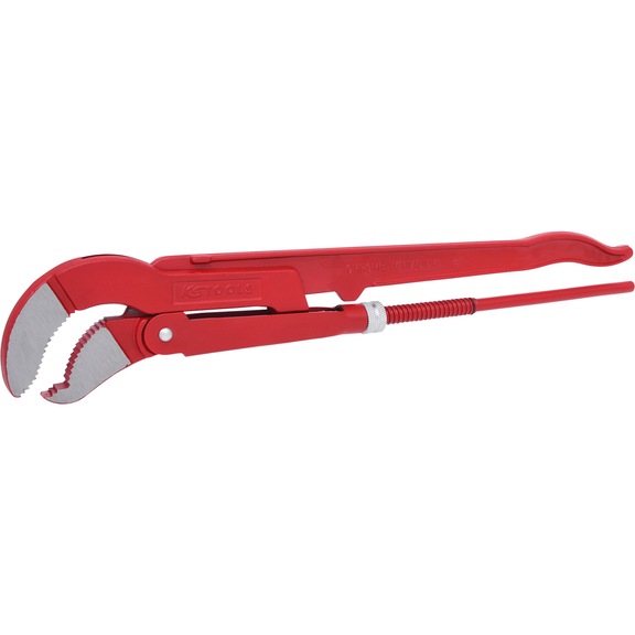 KS TOOLS 45-degree angled pipe wrench, 3 inch - Angle pipe wrench