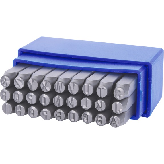 KS TOOLS Letter embossing stamp set, 27 pieces - Letter stamp