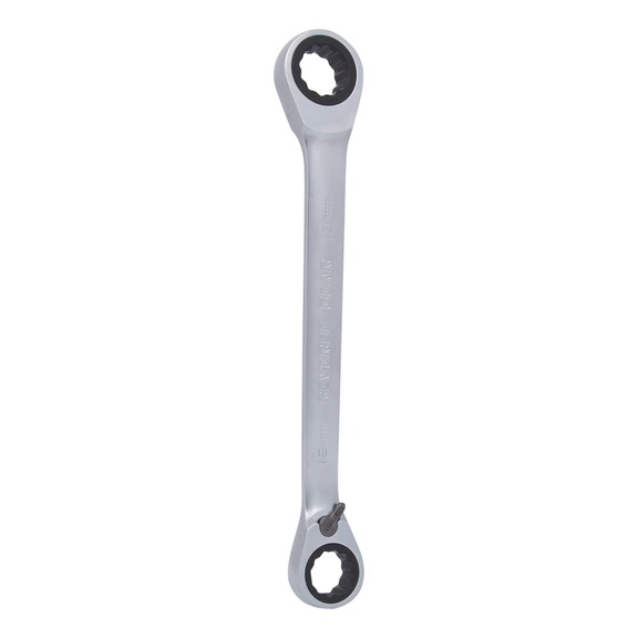 GEARplus double ratchet ring spanner, reversible, 12x13 mm - GEARplus reversible double ratchet ring spanner